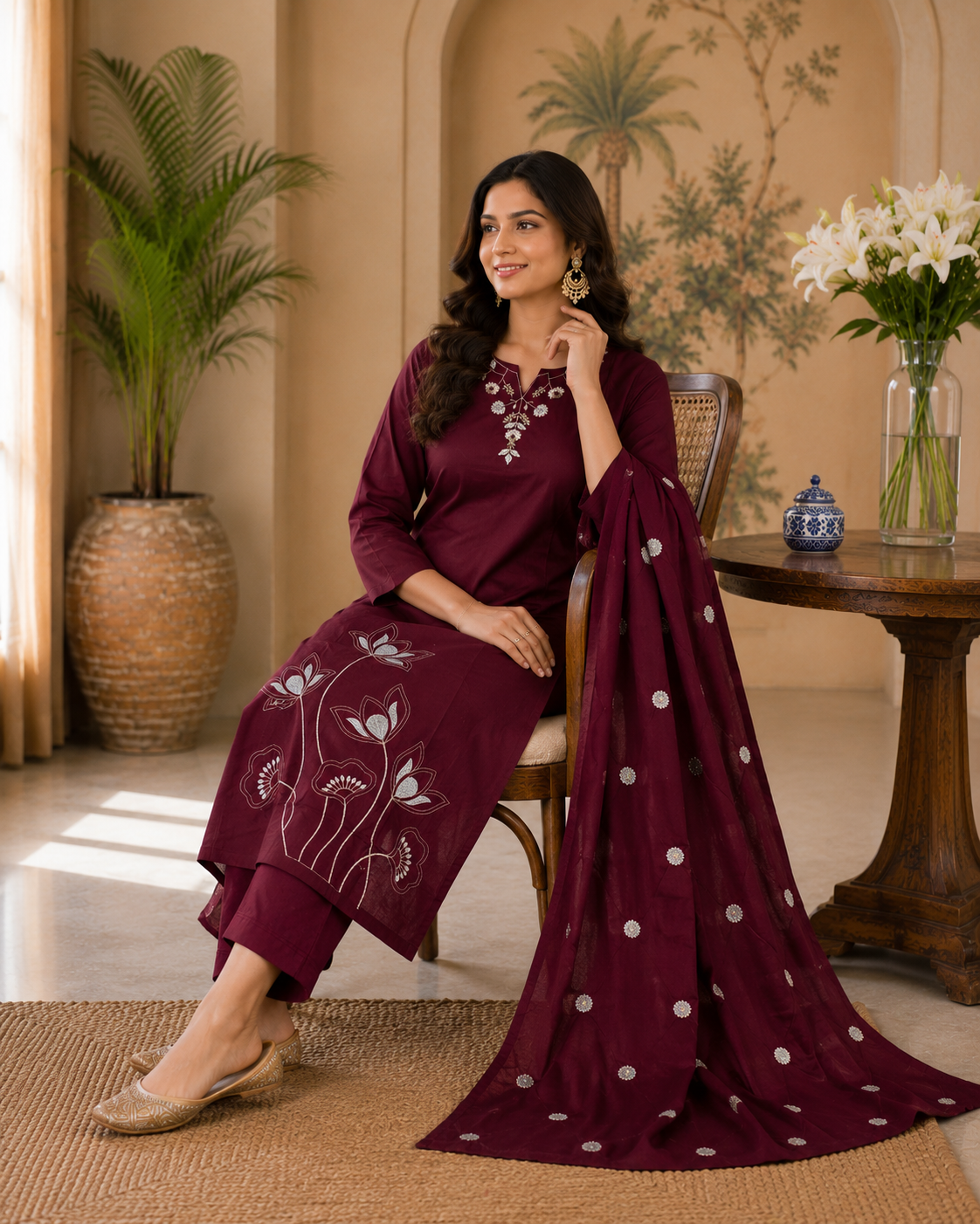 Classic Marron Embroidery - Image 2