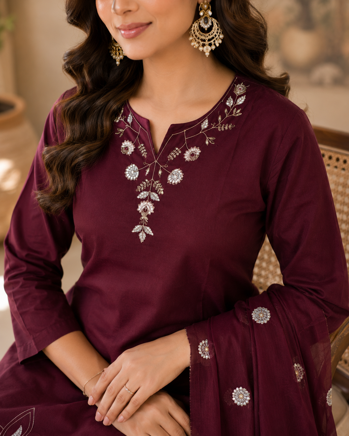 Classic Marron Embroidery - Image 4