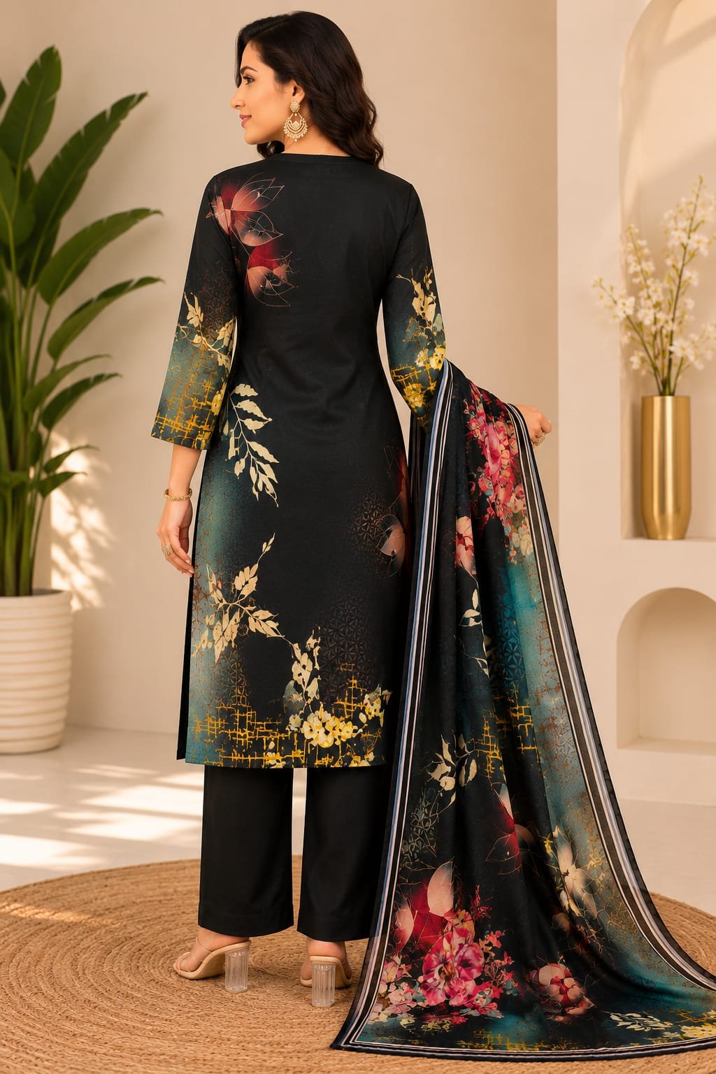 Woman Digital Printed Beauty Black-TP-BK-PR-002 - Image 2
