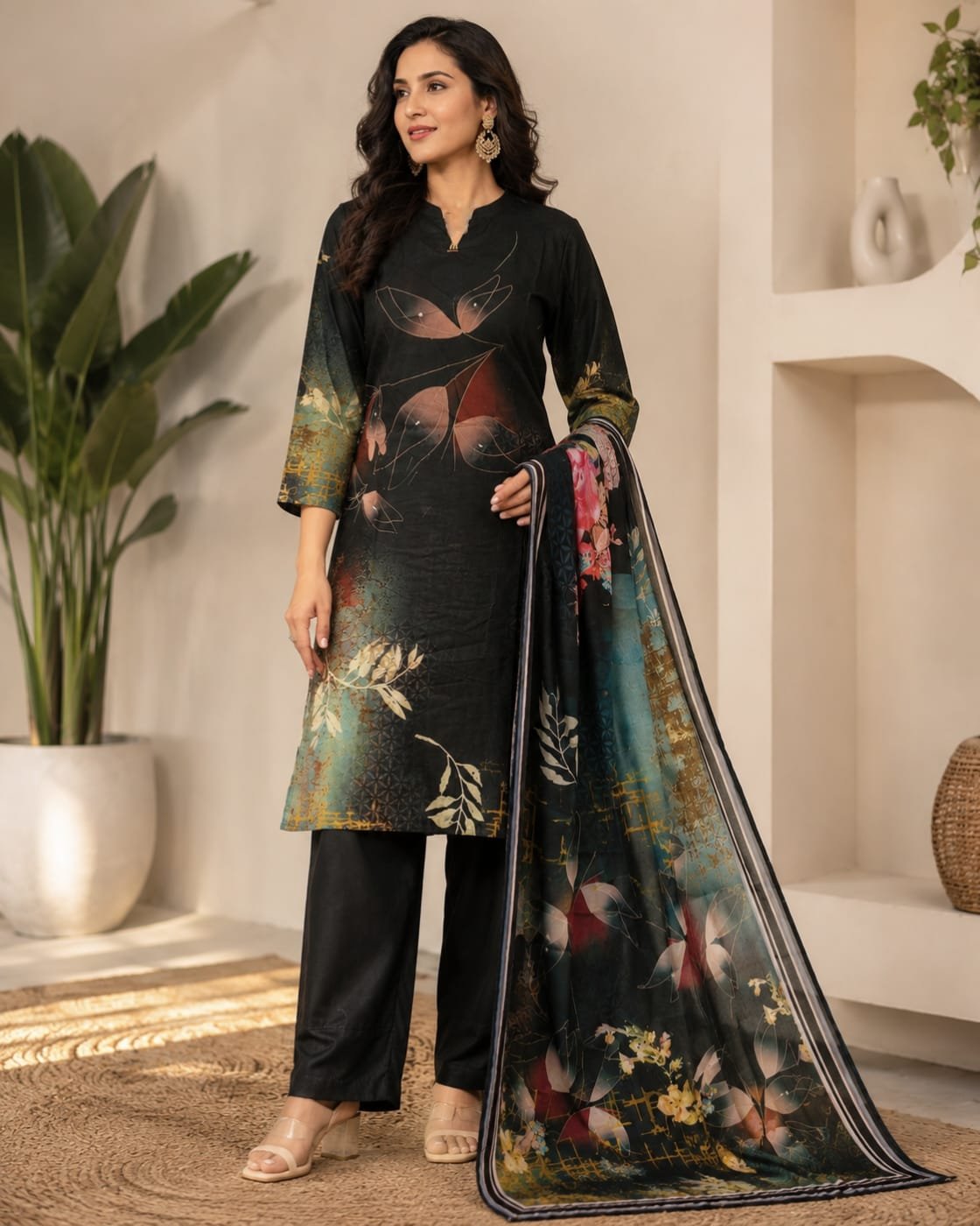 Woman Digital Printed Beauty Black-TP-BK-PR-002 - Image 5