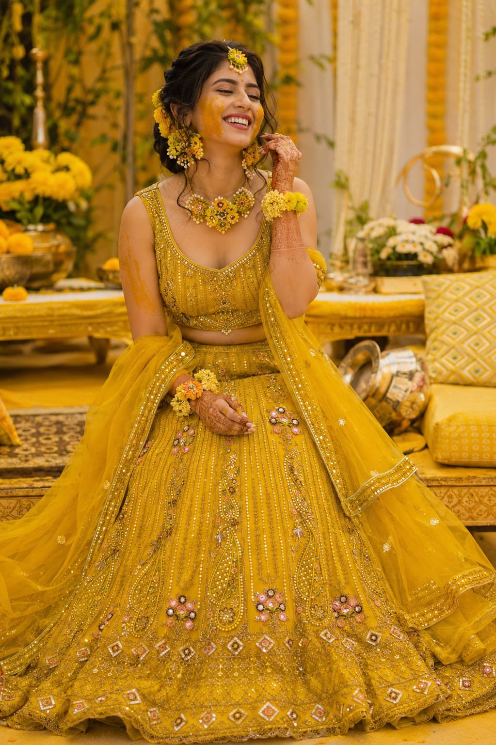 Haldi Ceremony Bollywood Lehenga