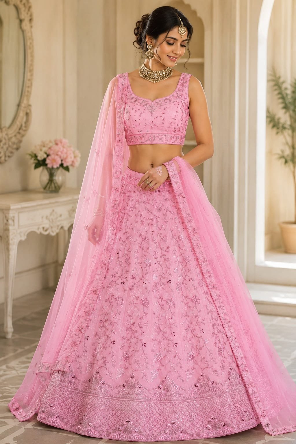 Princess Pink Bollywood Lehenga